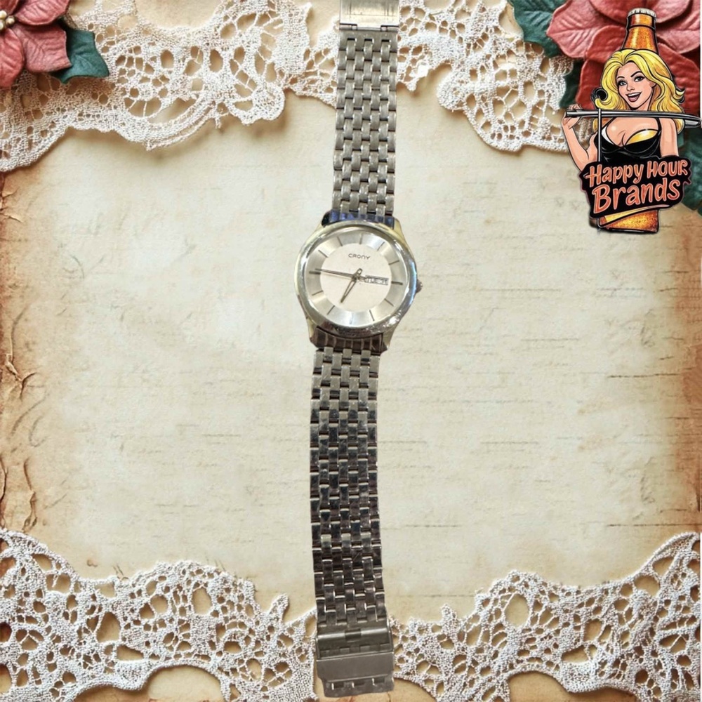 Crony Wristwatch Silver Steel back Quartz